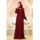 Gamze Özkul - Kuğu Tesettür Abiye - Bordo Gamze Özkul - Kuğu Tesettür Abiye - Bordo