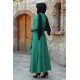 Fırfırlı Tesettür  Elbise - Çağla Yeşili