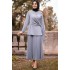 Tunic and Skirt Suit - Grey