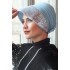 Silver Sequin Detailed Turban Hijab - Baby Blue 
