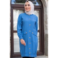 Cepli Spor Kap - İndigo Cepli Spor Kap - İndigo