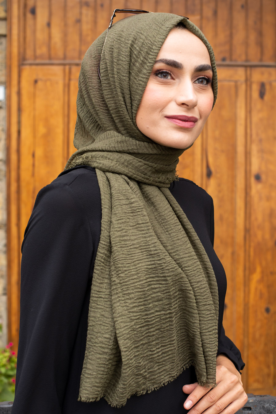 Crepe Shawl - Khakı