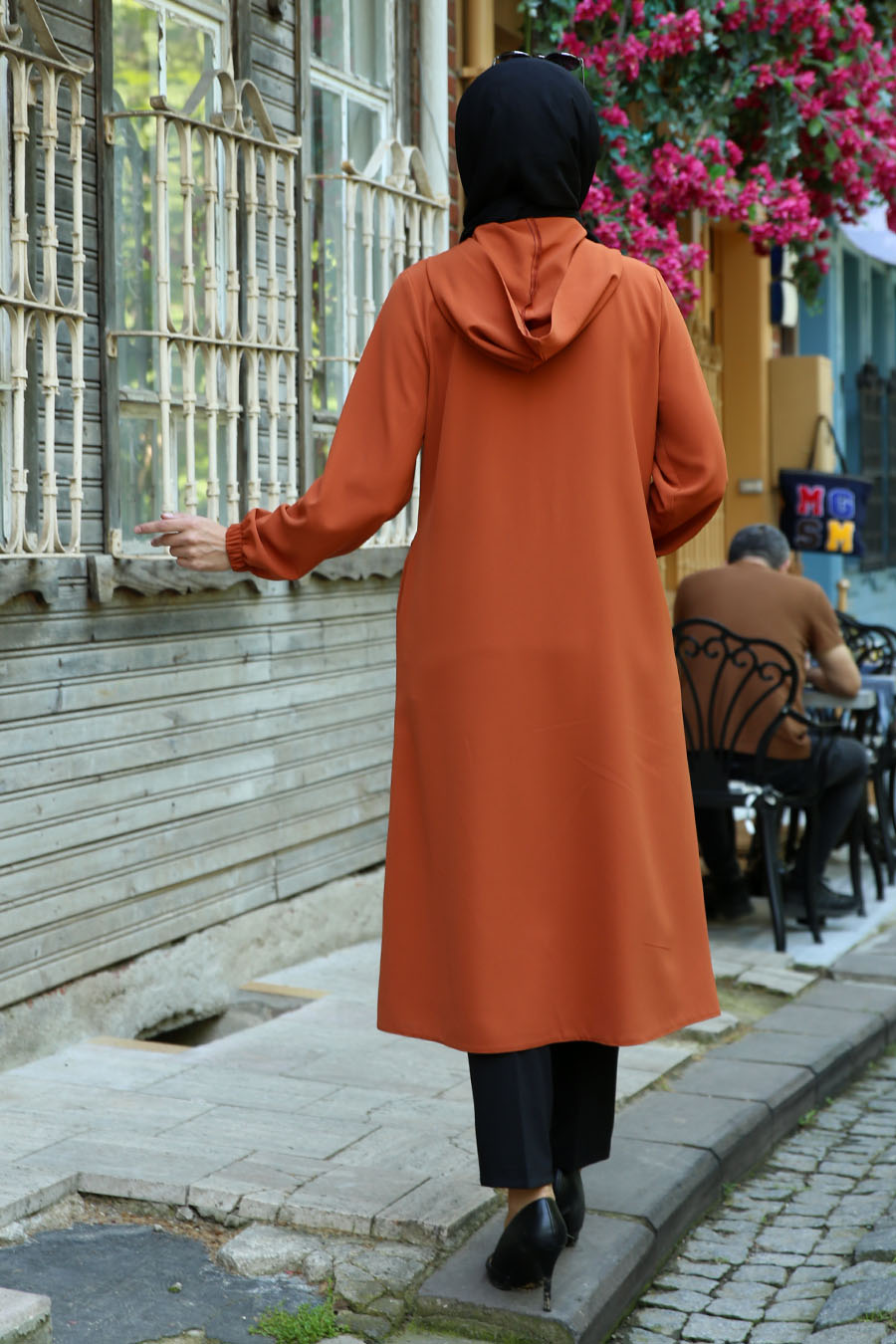 Kuş Gözü Detaylı Kap - Kiremit