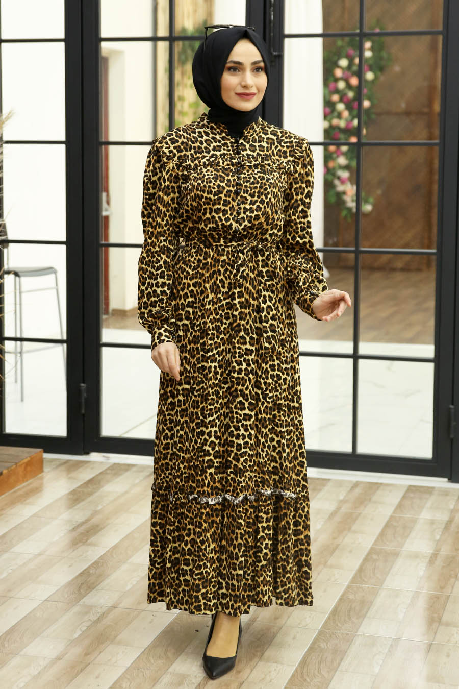 Dress - Leopar Patterned