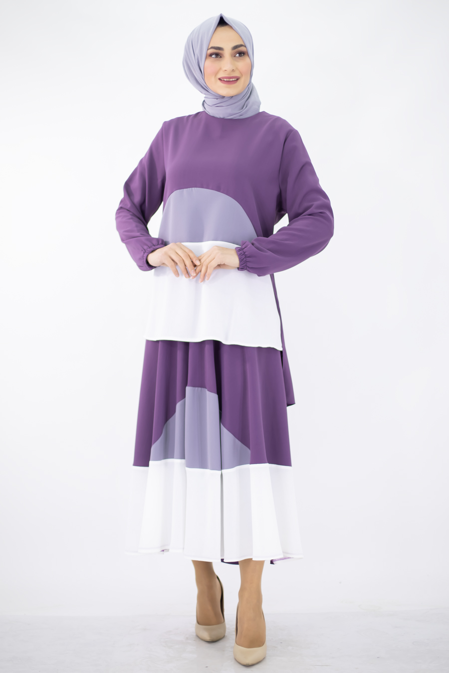 Tunic and Skirt Suit - Lila