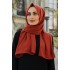 Madina Silk Shawl - Brick Color