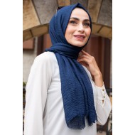 Crepe Shawl - Navy Blue