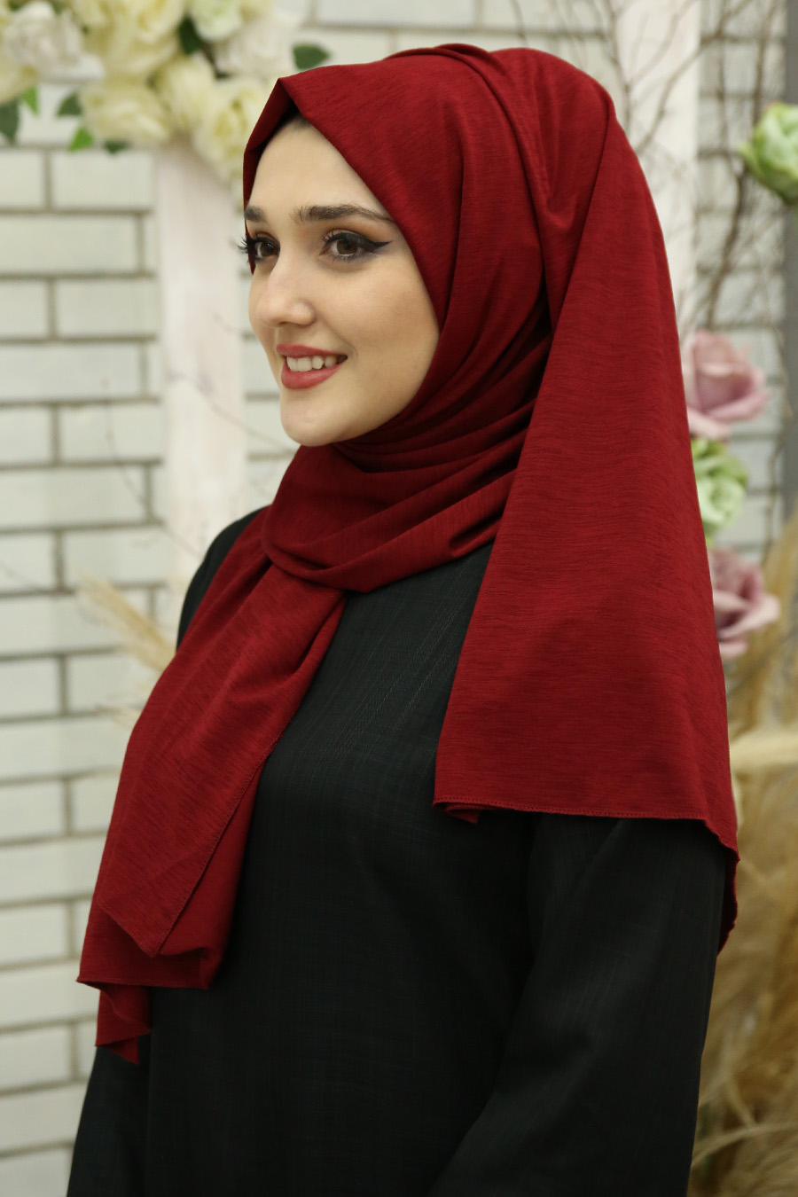 Shawl - Claret Red 