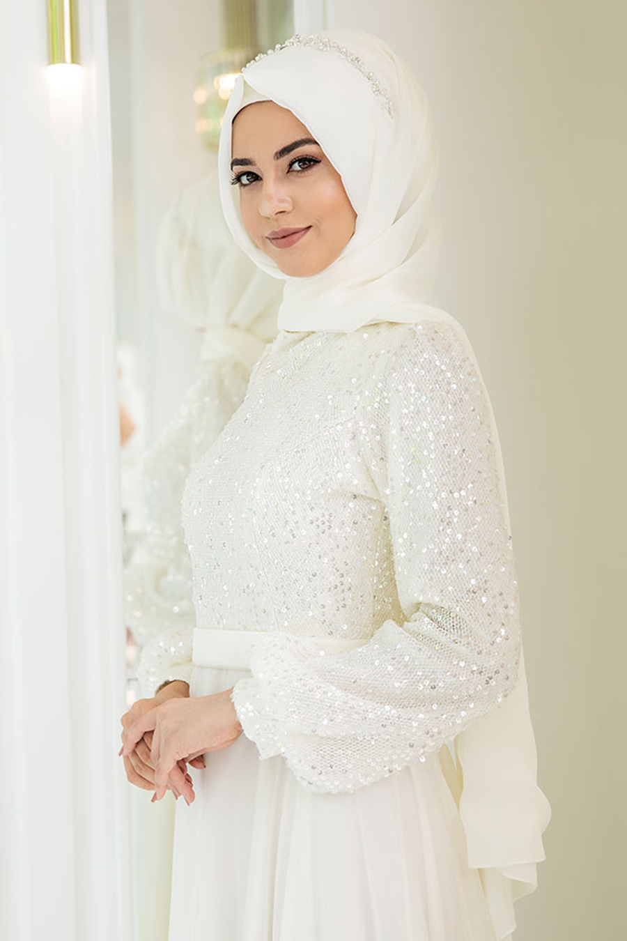 Pınar Şems - Alya Abiye - Ekru