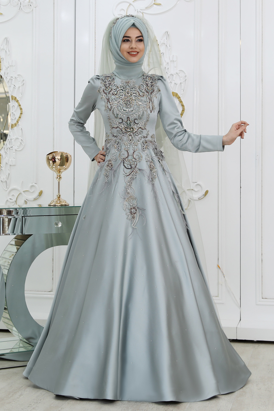 Pınar Şems - Beyza Abiye - Mint Pınar Şems - Beyza Abiye - Mint
