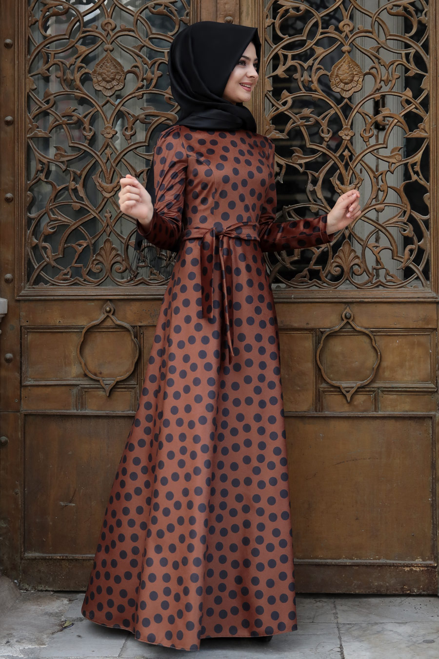 Pınar Şems - Mevsim Elbise - Kahverengi