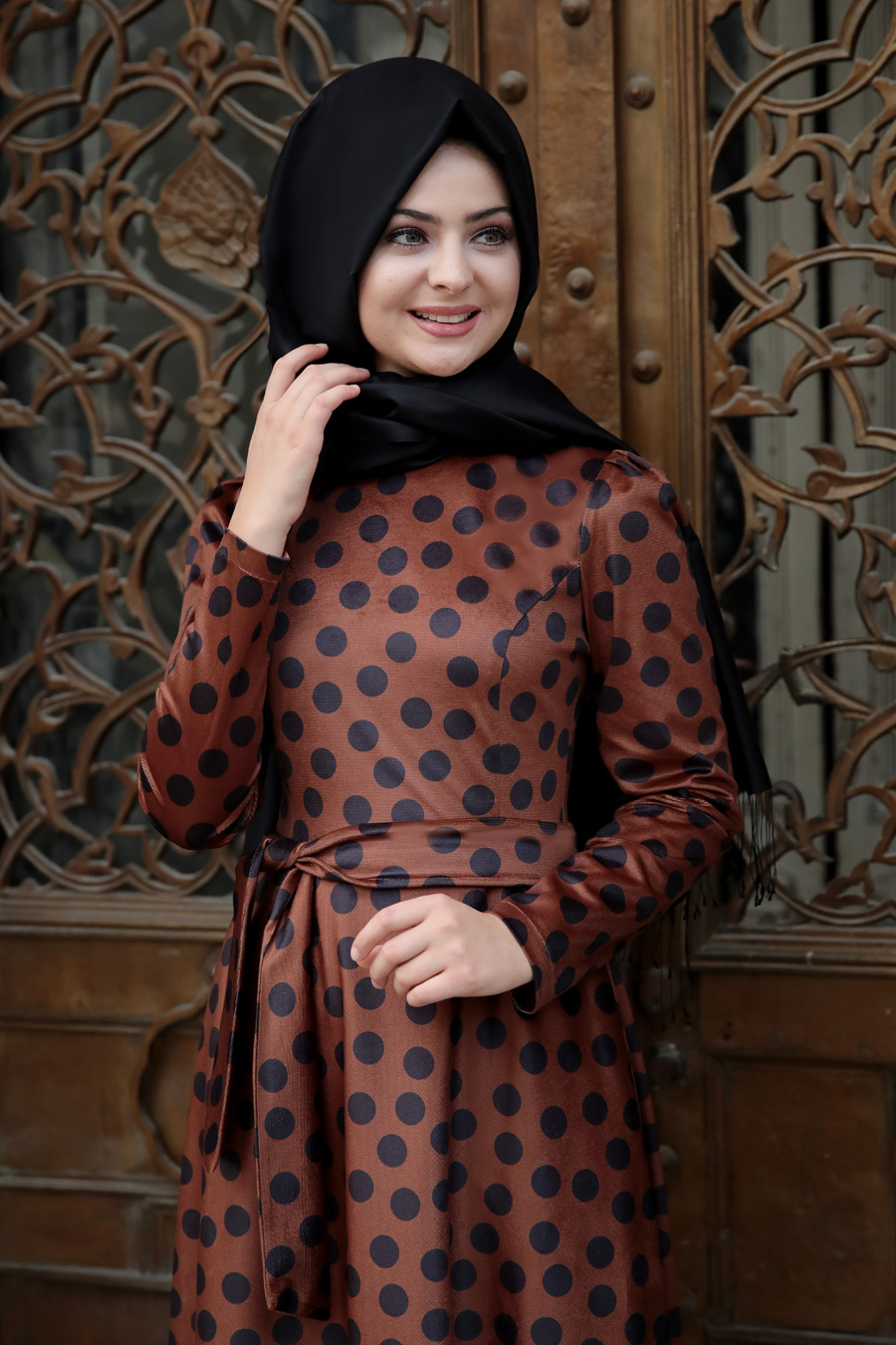 Pınar Şems - Mevsim Elbise - Kahverengi