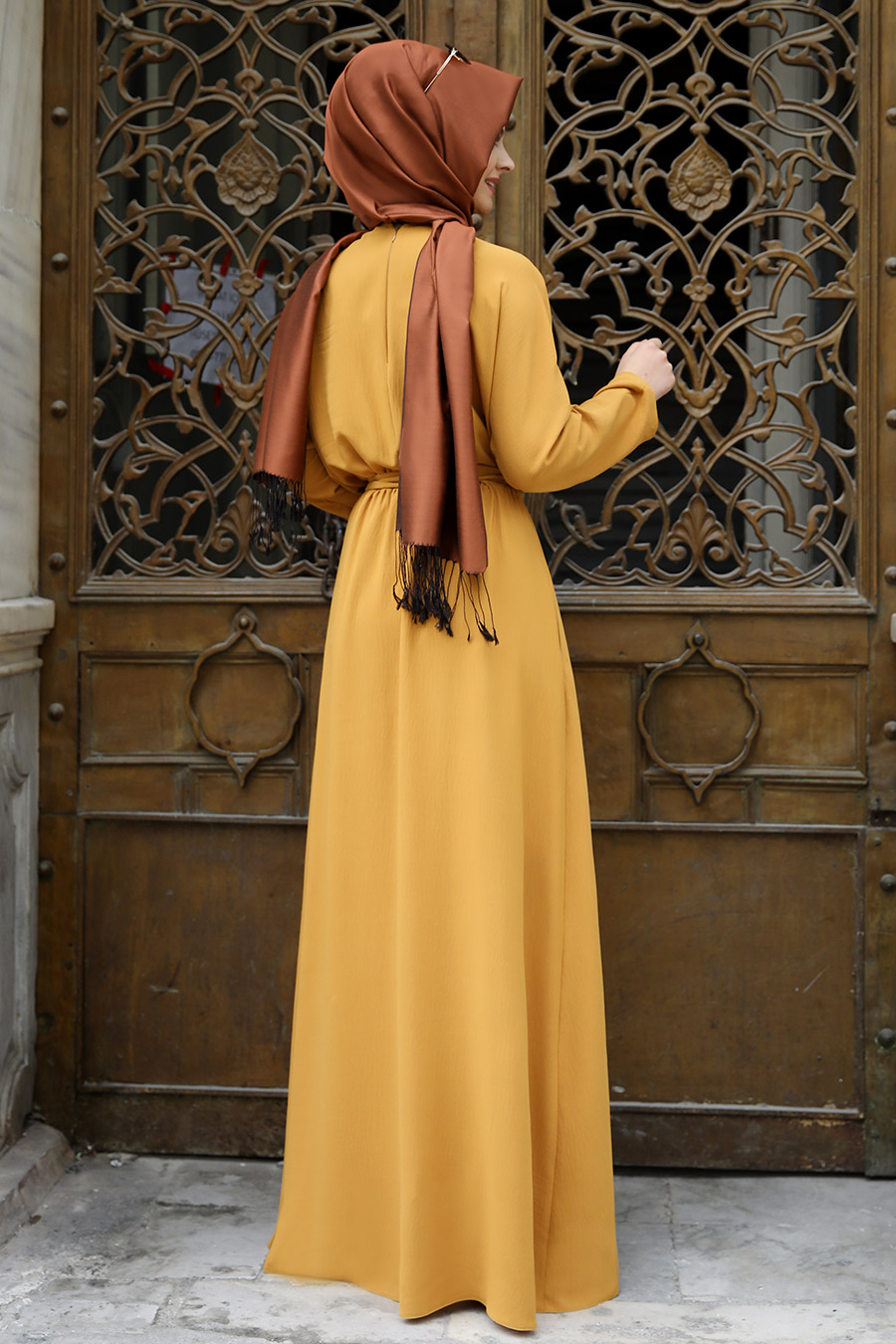 Pınar Şems - Renk Elbise - Hardal