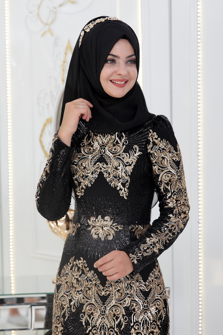 Pınar Şems -Yeni Güneş Abiye - Siyah Pınar Şems -Yeni Güneş Abiye - Siyah
