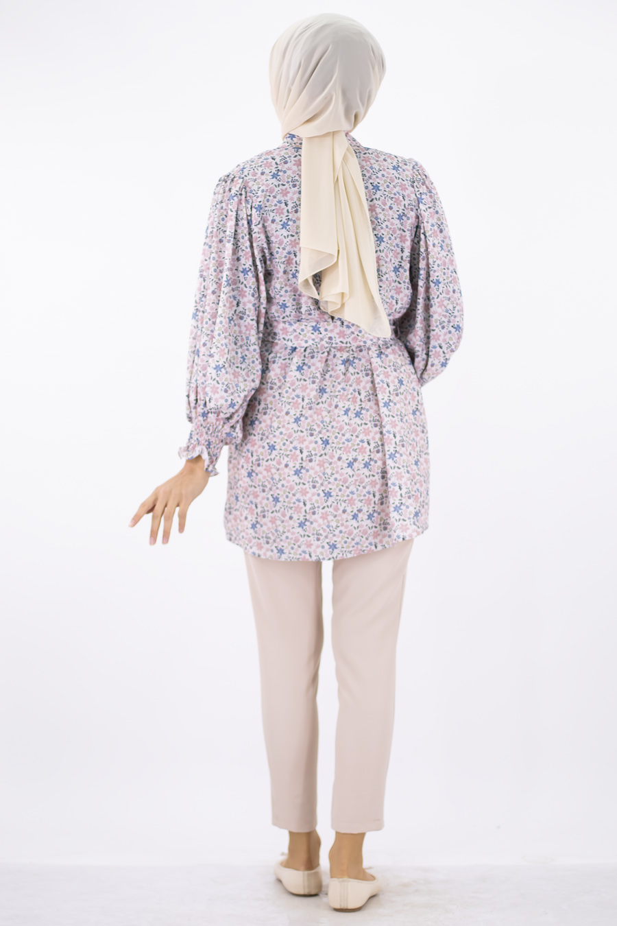 Tunic and Pant Suit - Powder Pink