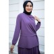 Tunic and Skirt Suit - Purple