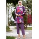 Tunic and Skirt Suit - Purple