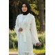 Püskül Detaylı Abaya - Ekru Püskül Detaylı Abaya - Ekru