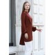 Yakası Bağlamalı Tunik -KİREMİT Yakası Bağlamalı Tunik -KİREMİT