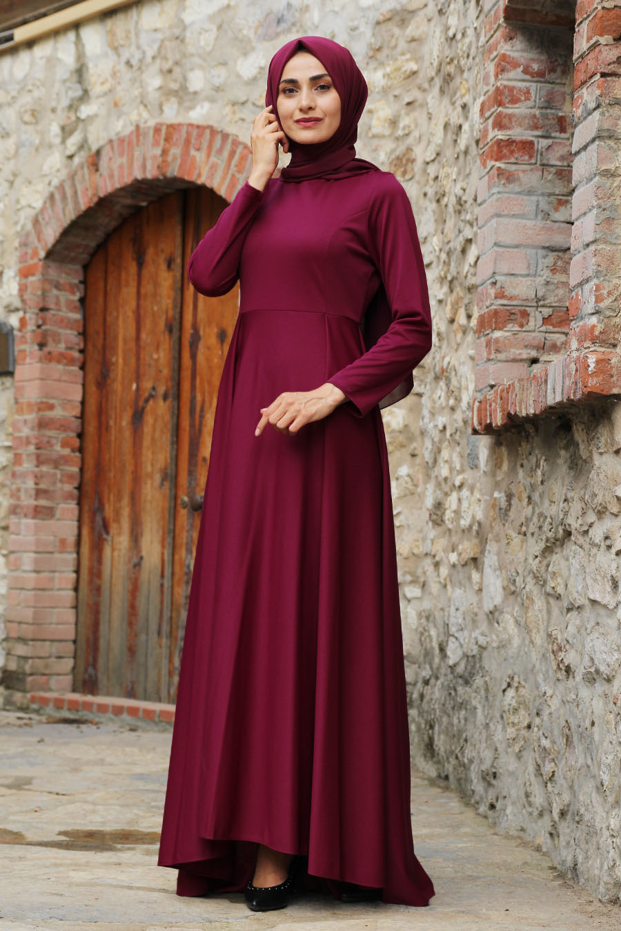 Feiza Collection - Tesettür Elbise - Fuşya