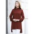 Yakası Bağlamalı Tunik -KİREMİT