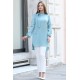 Yakası Bağlamalı Tunik -MINT Yakası Bağlamalı Tunik -MINT