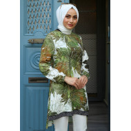 Desenli Tunik - Haki