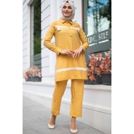 YELLOW TUNIC AND PANT SUIT  