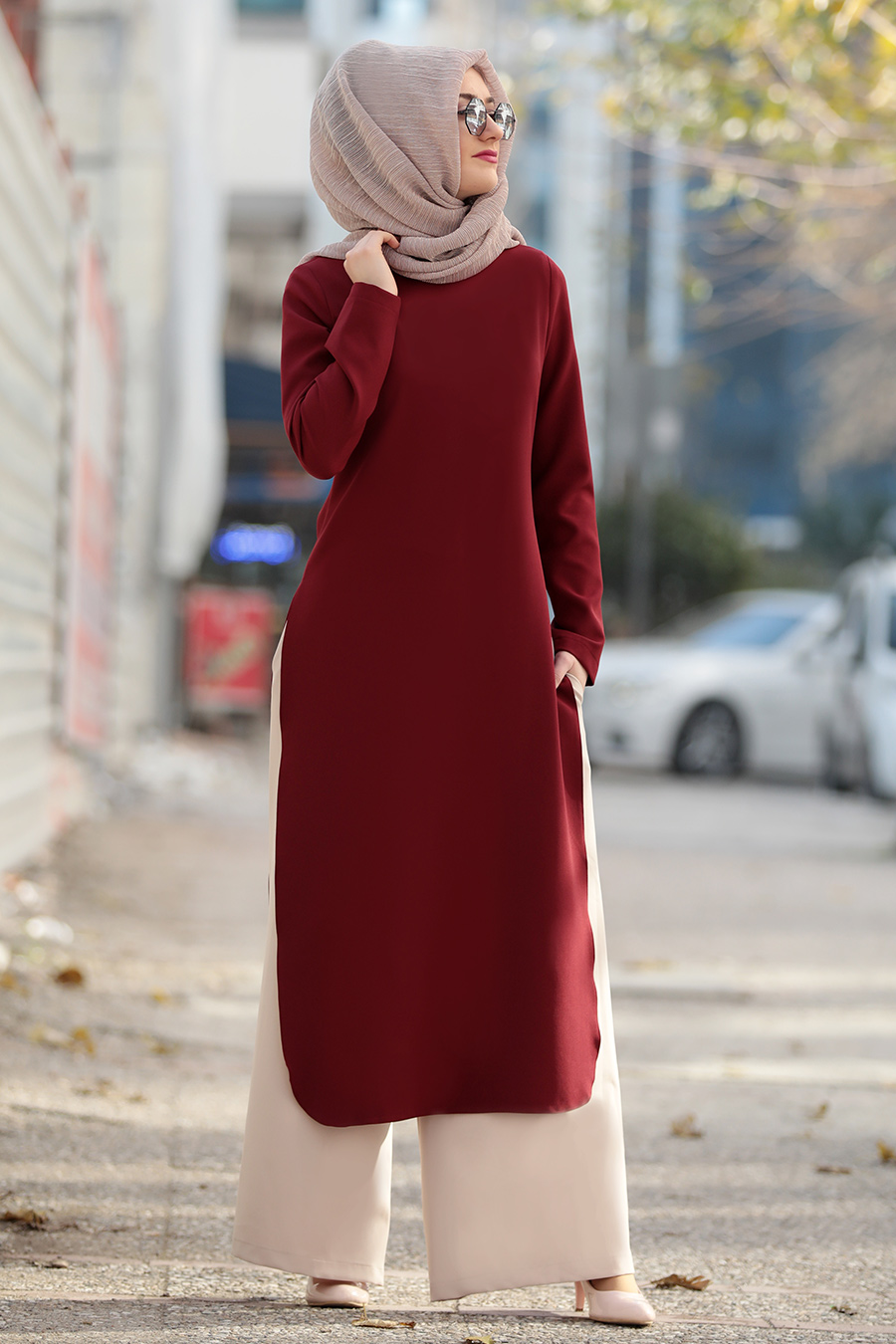 Sure Tesettür - Hayat Takım - Bordo Sure Tesettür - Hayat Takım - Bordo