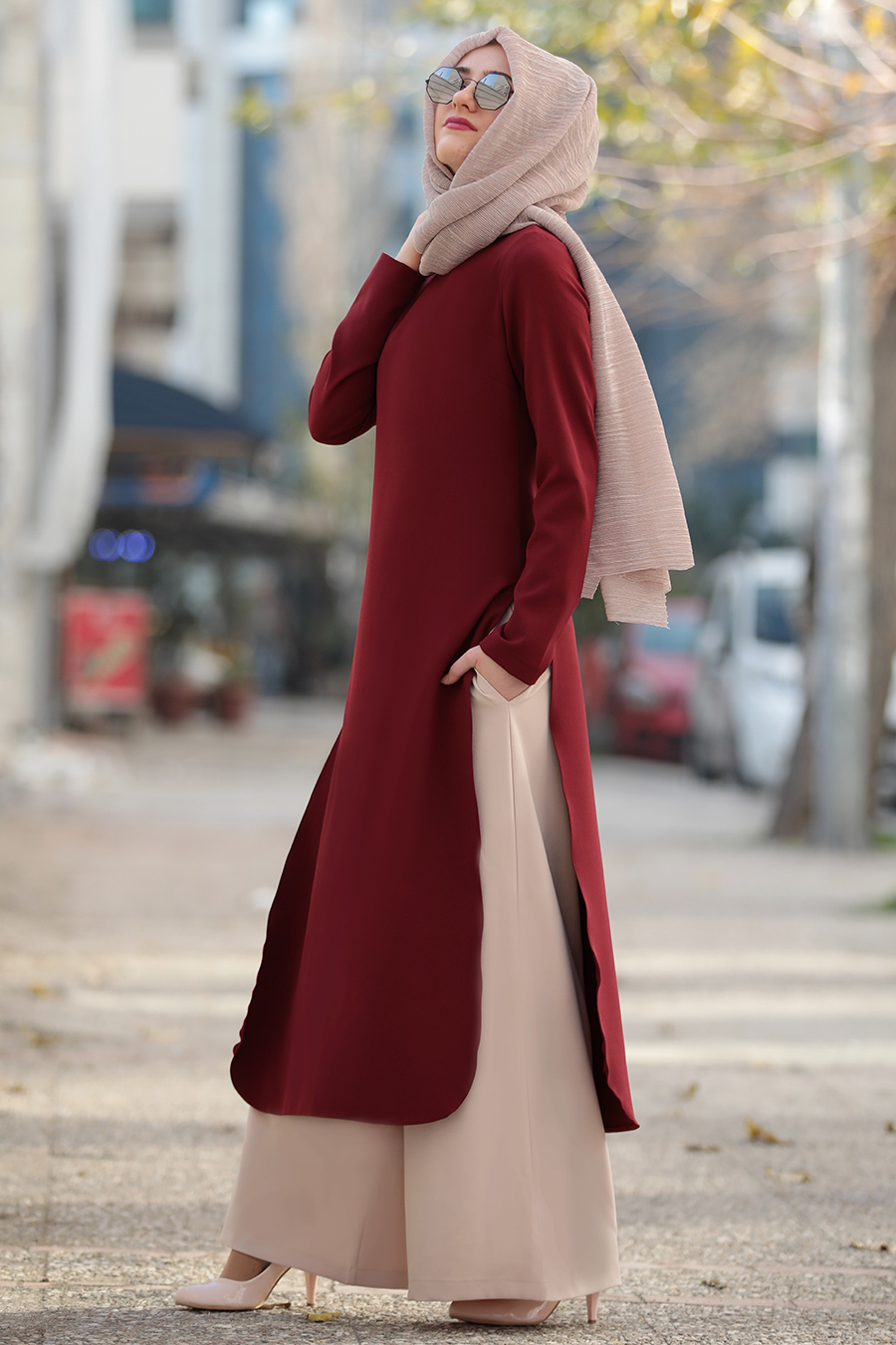 Sure Tesettür - Hayat Takım - Bordo Sure Tesettür - Hayat Takım - Bordo