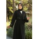 İşlemeli Abaya - Siyah