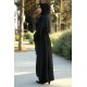 İşlemeli Abaya - Siyah İşlemeli Abaya - Siyah