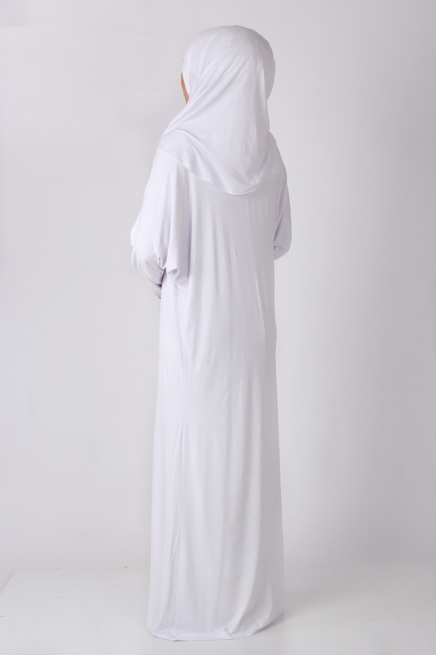 Yarasa Kol Namaz Elbisesi  - Beyaz