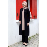 Tunic and Pant Suit - Black