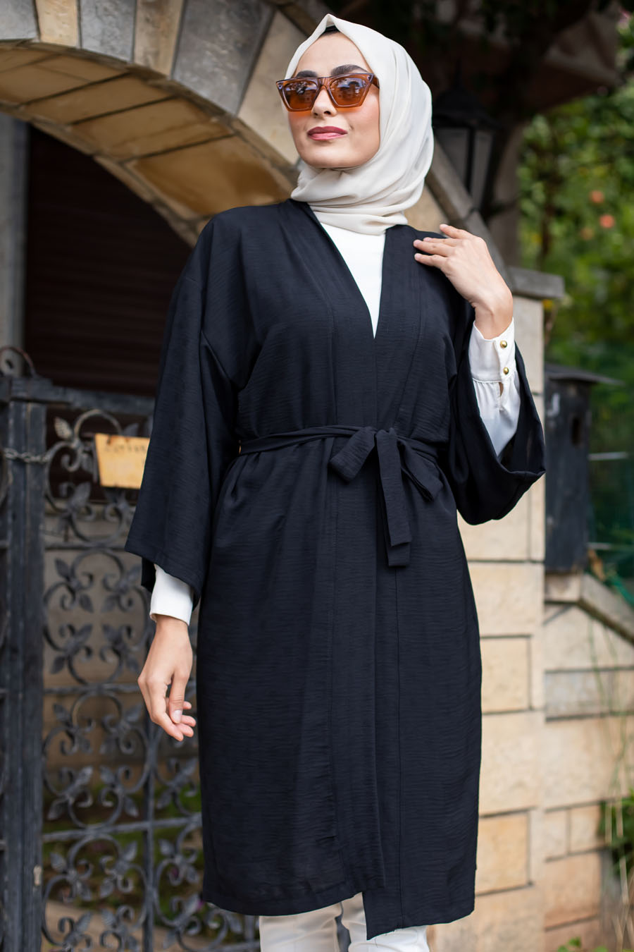 Yarasa Kol Kimono - Siyah